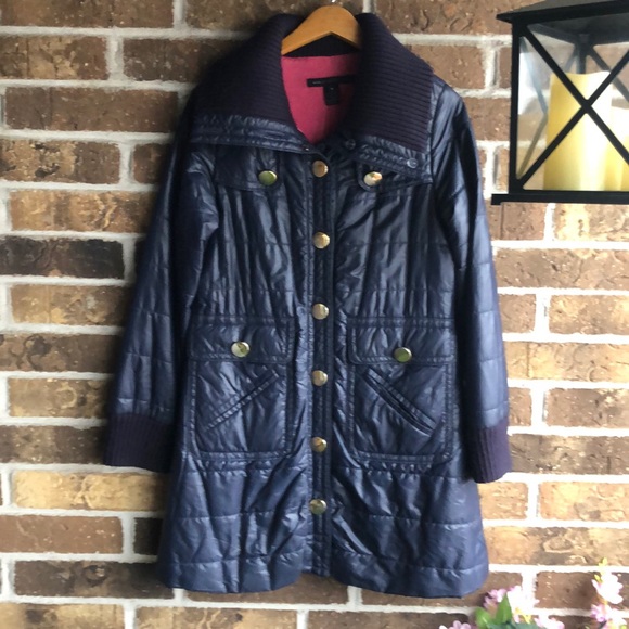 Marc By Marc Jacobs Nylon Navy Blue Trench Puffer Coat - Picture 11 of 16